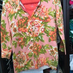 Isaac Mizrahi Flowered Cardigan. Like New